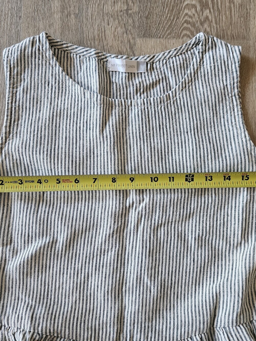 notPERFECTLINEN Blue and White Striped Midi Dress - Picture 12 of 13